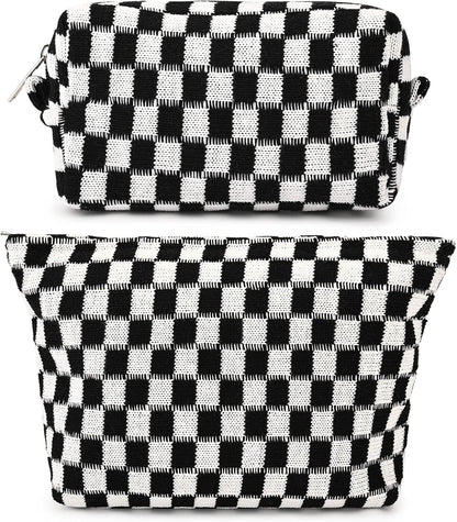 Make-up Tas Set Geruit Reisformaat