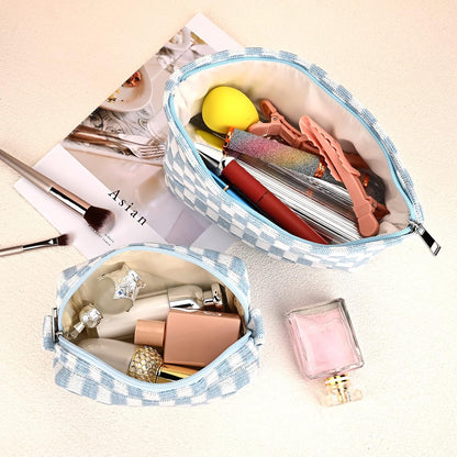 Make-up Tas Set Geruit Reisformaat