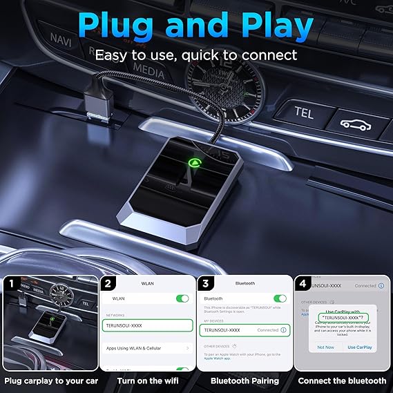 CarPlay Adapter Draadloos voor Auto