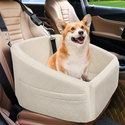 Hondenzitje Auto met Gordel en Opbergvak - Mode Vibes