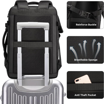 Reisrugzak Waterdicht 26-45L met Laptopvak en Handvat