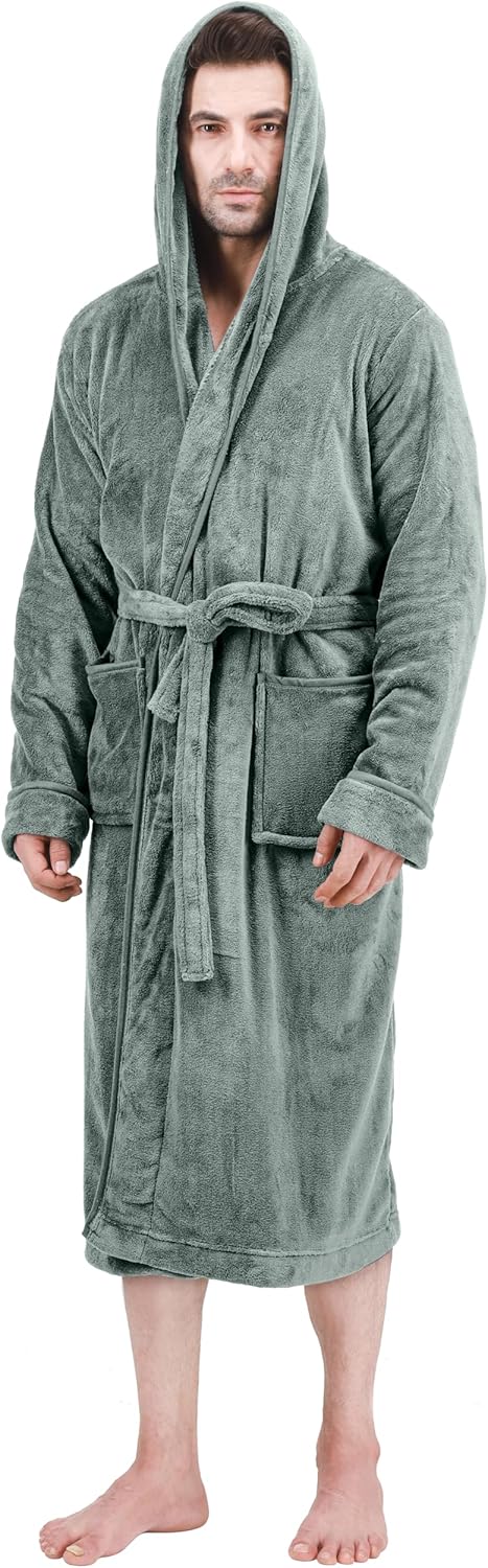 Heren Fleece Badjas Zacht en Warm