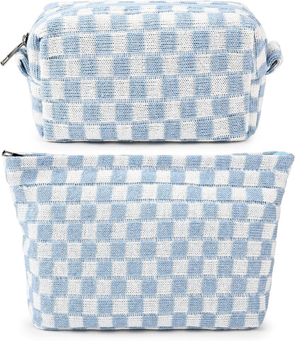 Make-up Tas Set Geruit Reisformaat