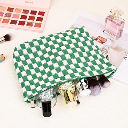 Make-up Tas Set Geruit Reisformaat