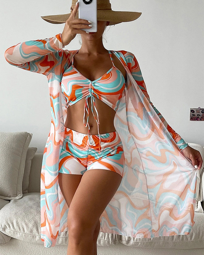 Dames Bikini Set Drie Delig Comfortabele Pasvorm - Mode Vibes
