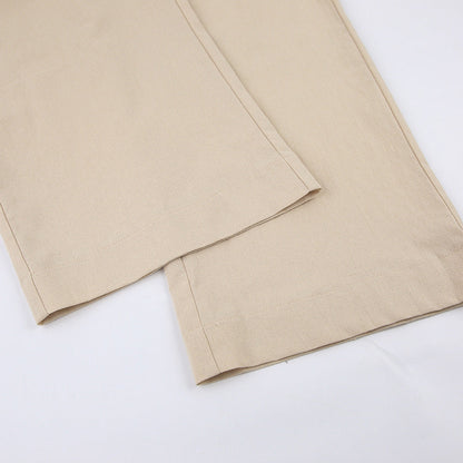 Dames Tweedelige Set Broek en Wikkel Top Japanse Stijl