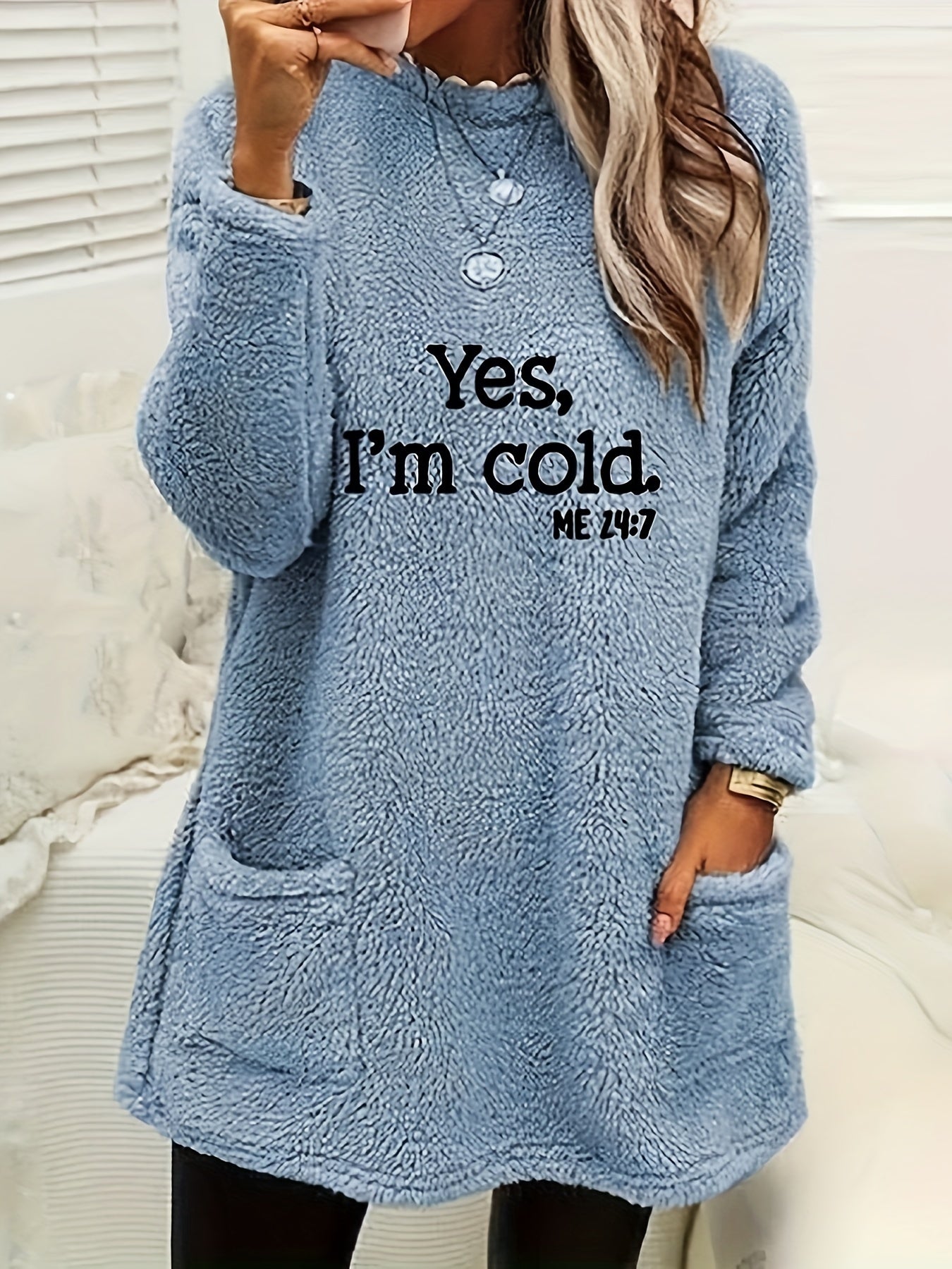 Zachte Fleece Sweatshirt met Luna Print