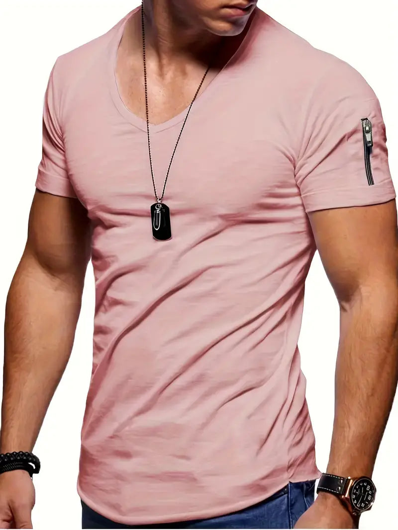 Jaden - Casual T-shirt met V-hals voor Heren