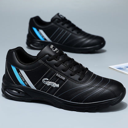 Leren Sneakers Heren Luxe Kwaliteit Zwarte Schoenen