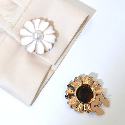 Sierlijke Knopcovers voor Dames met Bloemen en Steentjes