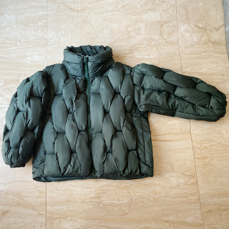 Dames Pufferjas Oversized Gevlochten Patroon Warm