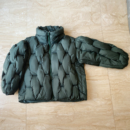 Dames Pufferjas Oversized Gevlochten Patroon Warm