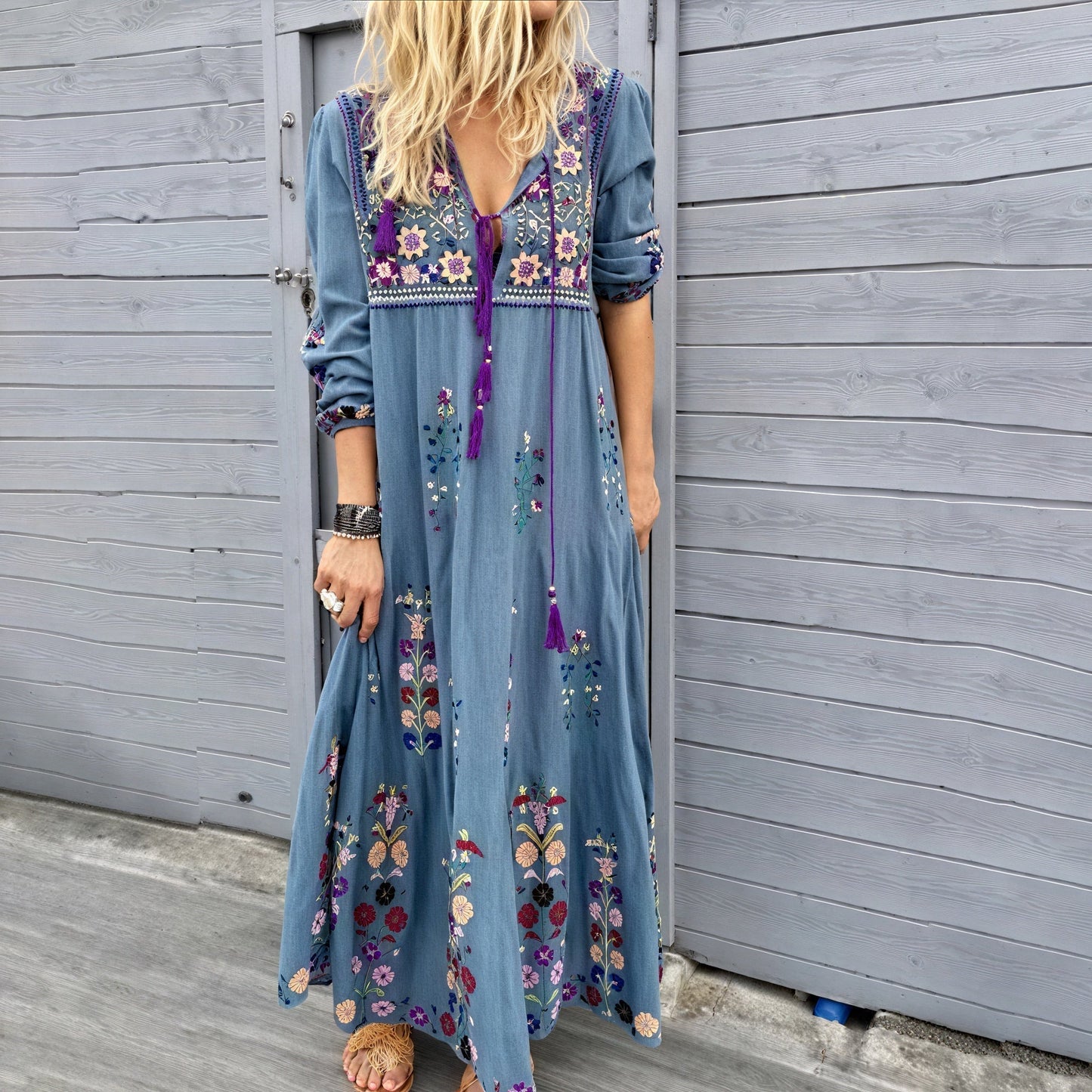 Maximekko - Boho - Brodeerattu - Kevyt - Hapsuilla