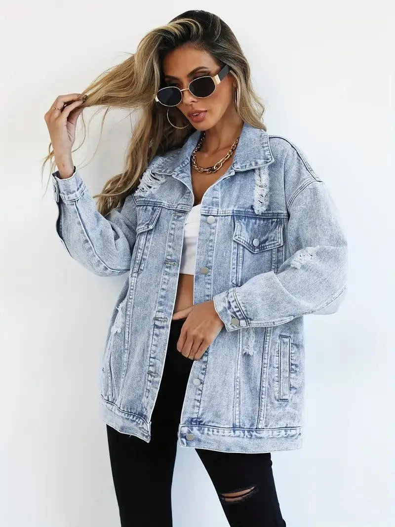Dames Jeansjack Waterdicht Gevoerd Extra Large - Mode Vibes