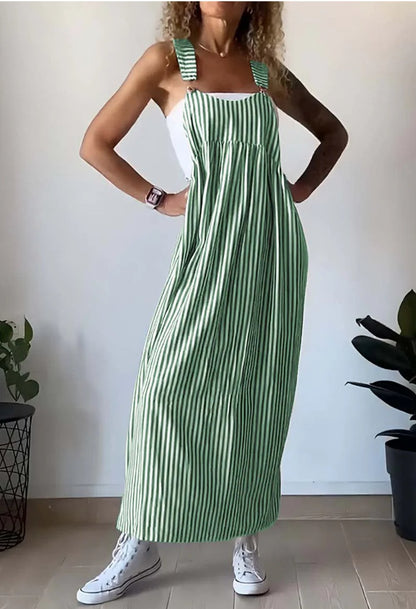 Honora | Abito casual con bretelle a righe