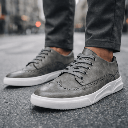 Heren Leren Sneakers Casual – Comfort Schoenen voor Smart Casual en Dagelijks Gebruik