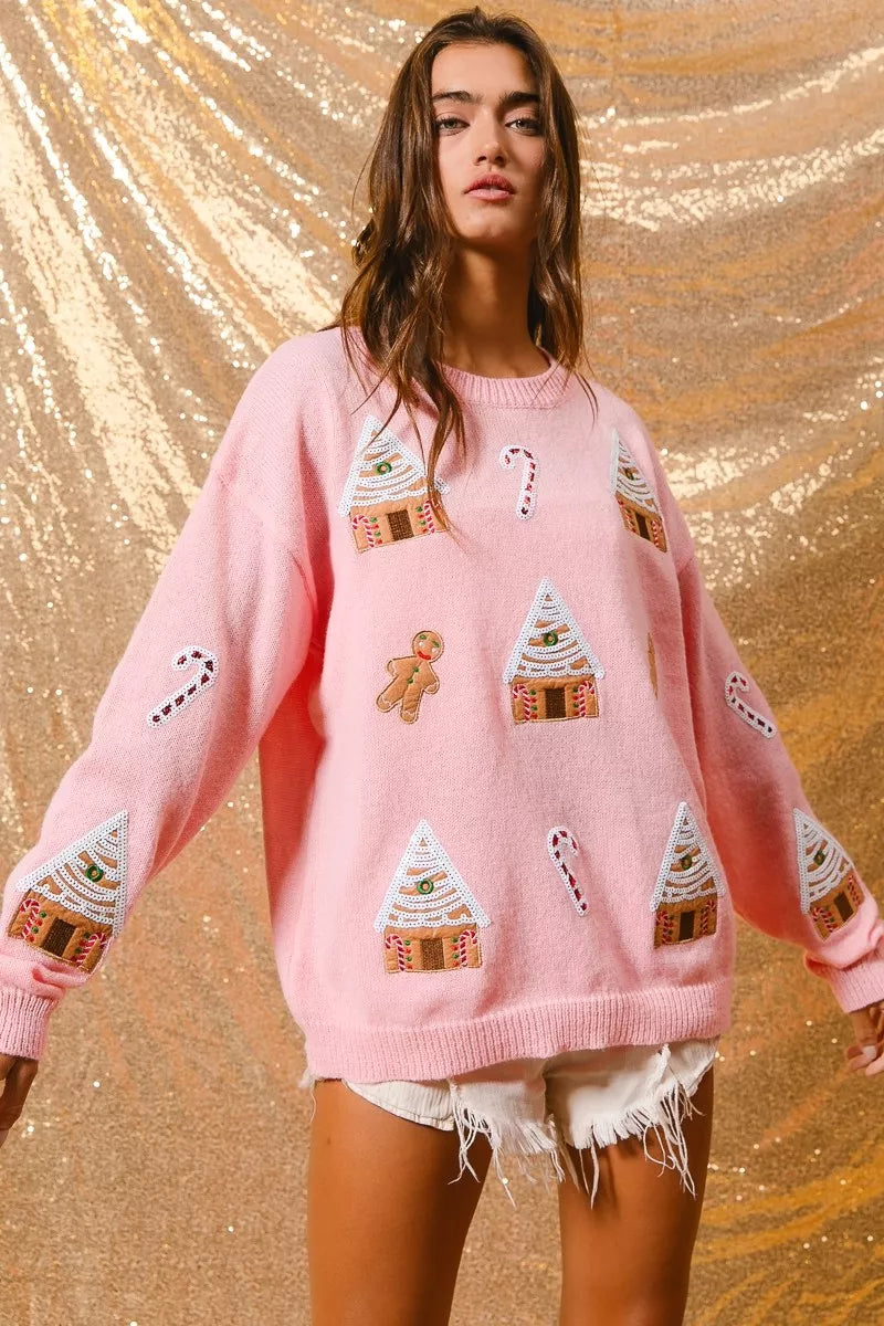 Dames Winter Trui Kerst Crew Neck Sweater