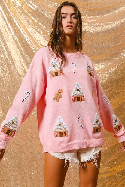 Dames Winter Trui Kerst Crew Neck Sweater