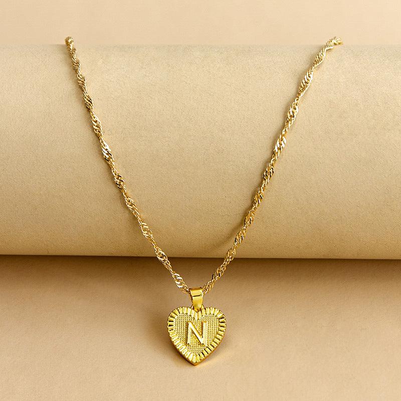 Gouden Hart Halsketting met Initialen