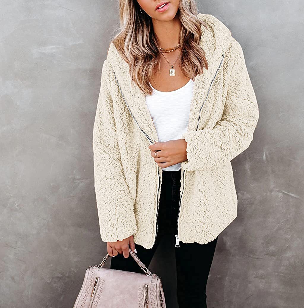 Dames Fleece Vest Warm met Rits en Capuchon Teddy Soft - Mode Vibes