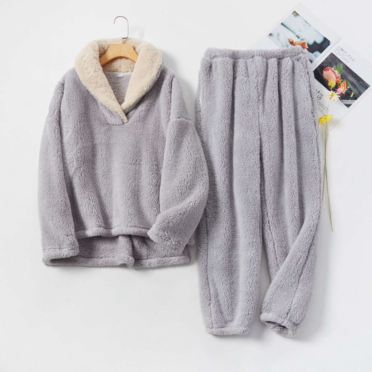 Dames Pyjama Set Fleece Warm en Zacht