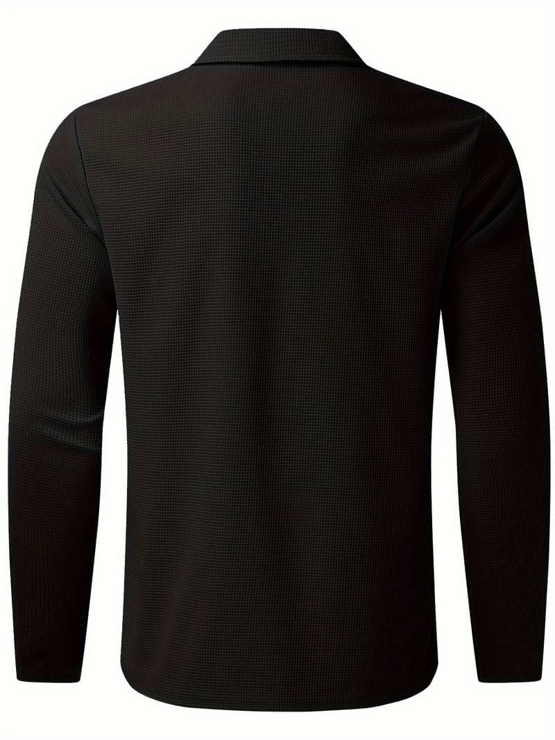 Lennox – Heren Wafelshirt met Lange Mouwen en V-Hals