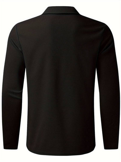 Lennox – Heren Wafelshirt met Lange Mouwen en V-Hals