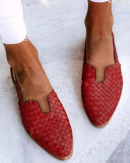 Dames Instappers Gevlochten Zomerpumps Elyssa