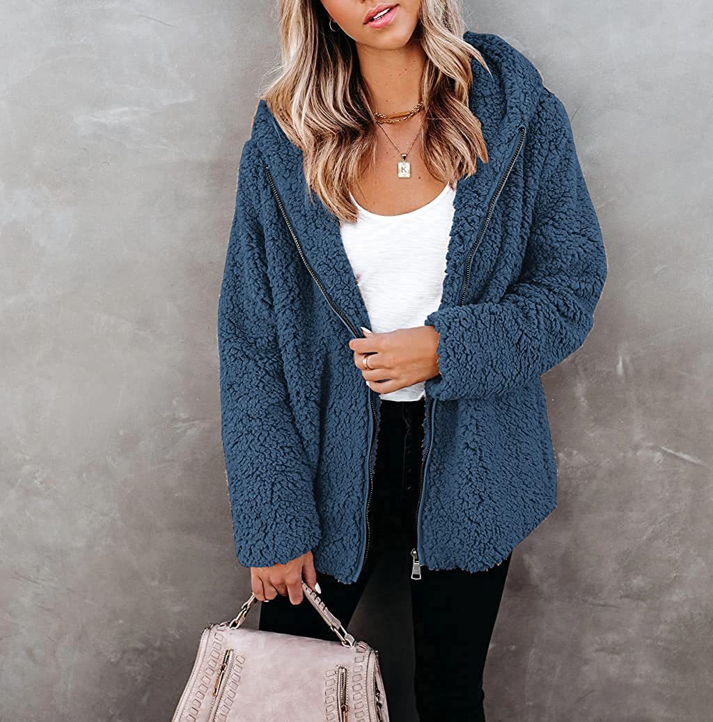 Dames Fleece Vest Warm met Rits en Capuchon Teddy Soft