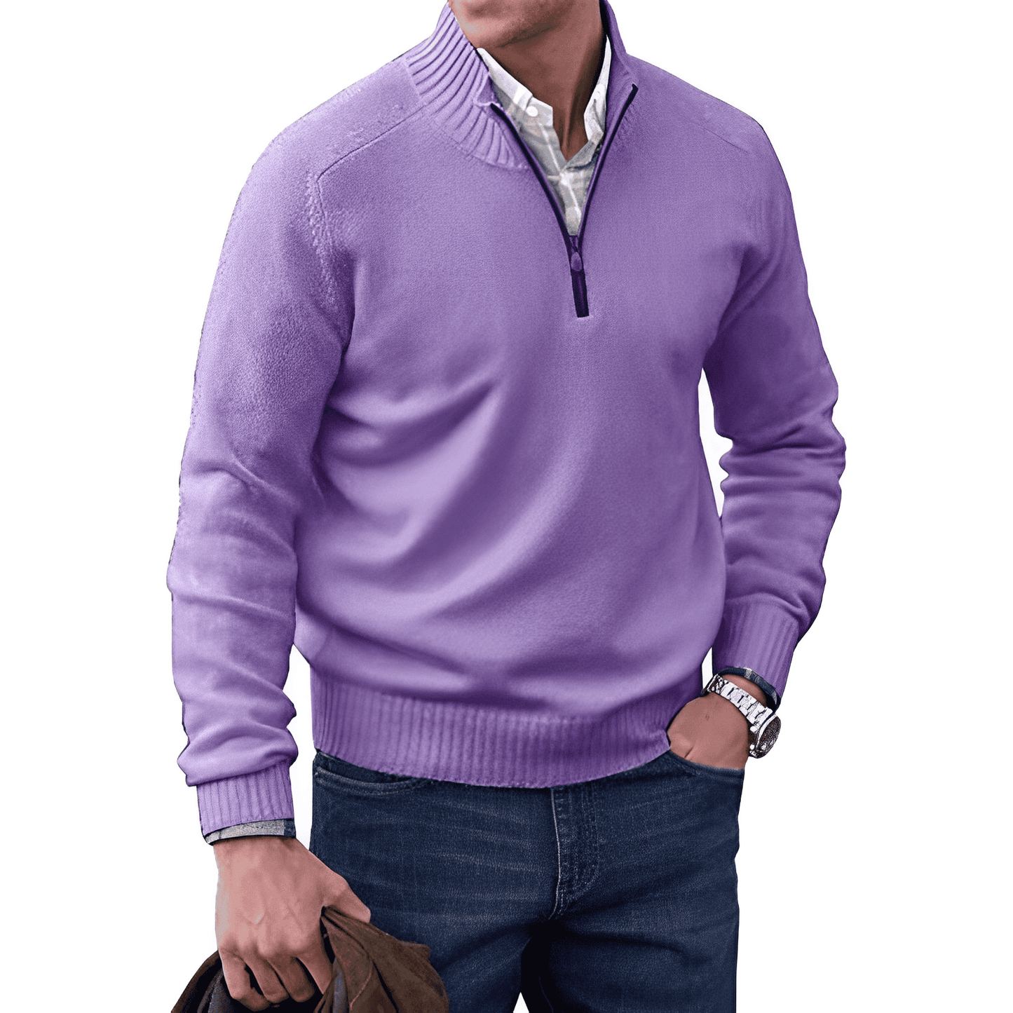 Herentrui Luxe Kasjmier Rits Blazer