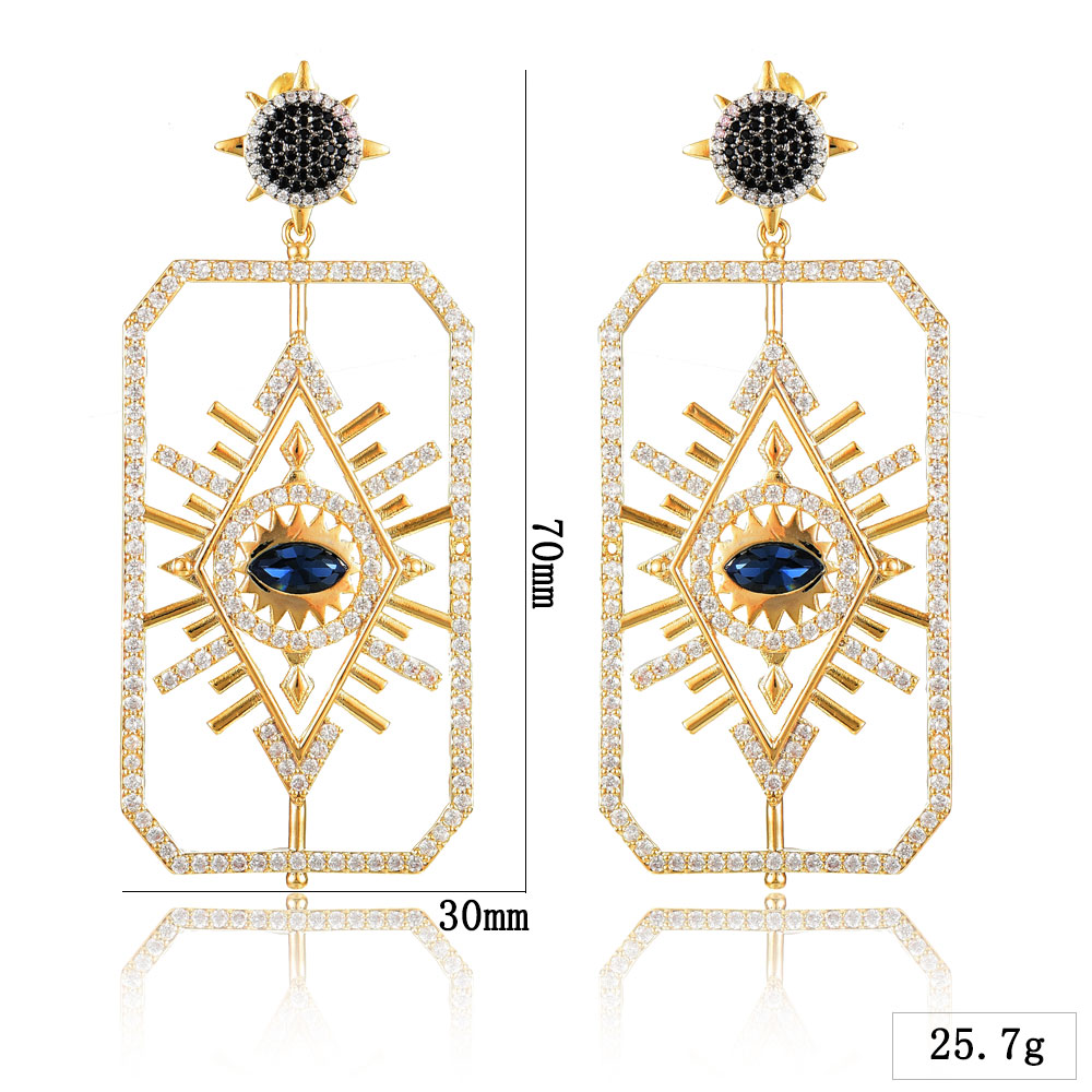 Dames Oorbellen Geometrisch met Oog Details