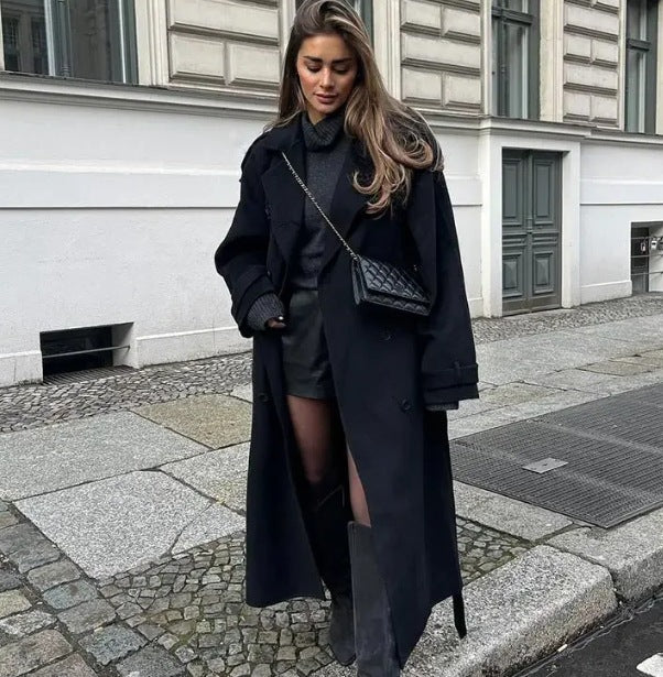 Dames Lange Overjas Trendy Warme Winterjas Boleo