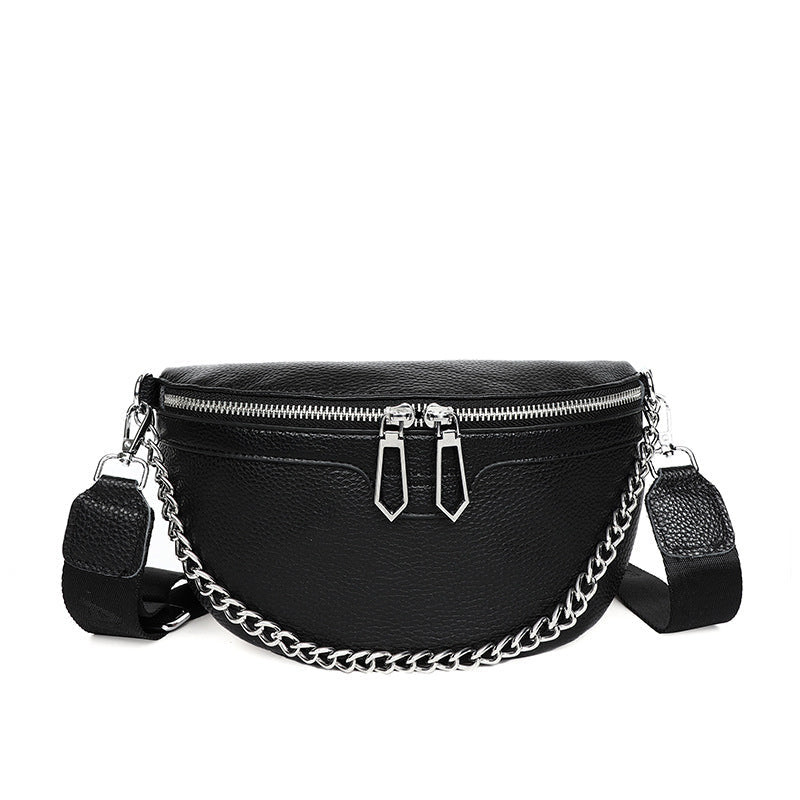 Dames Crossbody Tas met Ketting Leren Look