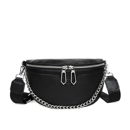 Dames Crossbody Tas met Ketting Leren Look