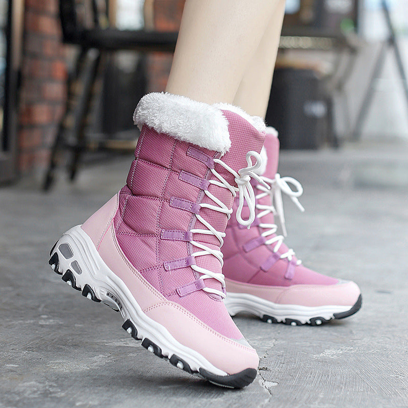 Dames Winterboots Warm en Zachte Voering met Veters