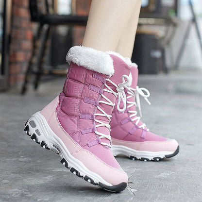 Dames Winterboots Warm en Zachte Voering met Veters