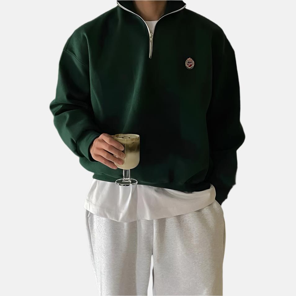 Heren Sweater Half-Zip Sportief Comfortabel Dagelijks