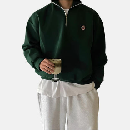 Heren Sweater Half-Zip Sportief Comfortabel Dagelijks