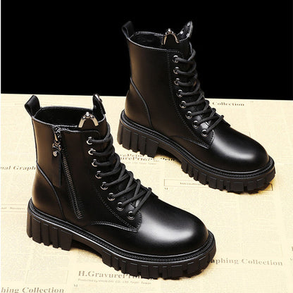 Dames Boots met Rits en Veters Trendy Design