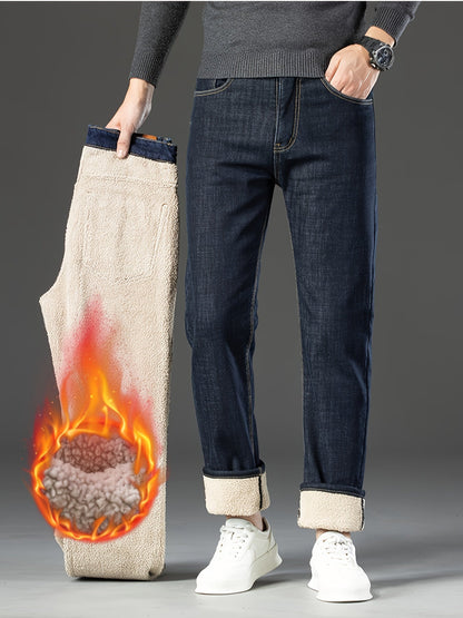 Heren Winterjeans Fleecevoering Warm Grijs