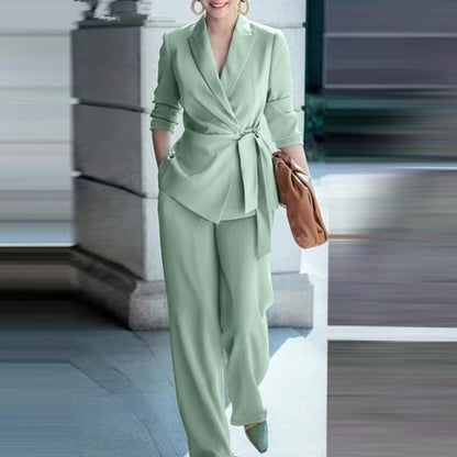 Dames Blazer Set Tweedelig met Broek Elegant