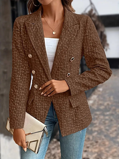 Dames Blazer Double Breasted Stijlvol Elegante Maatwerk Bitha