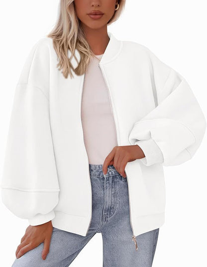 Dames Bomberjack Oversized Sportief met Rits