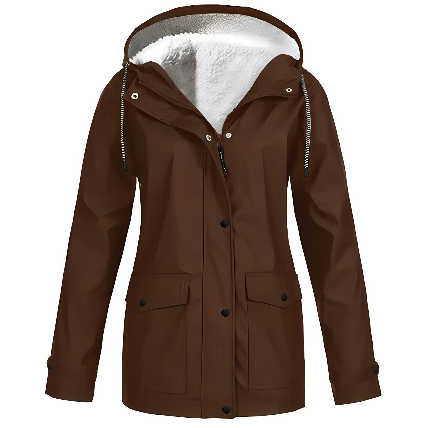Dames Regenjas Fleece Gevoerd Waterdicht Warm