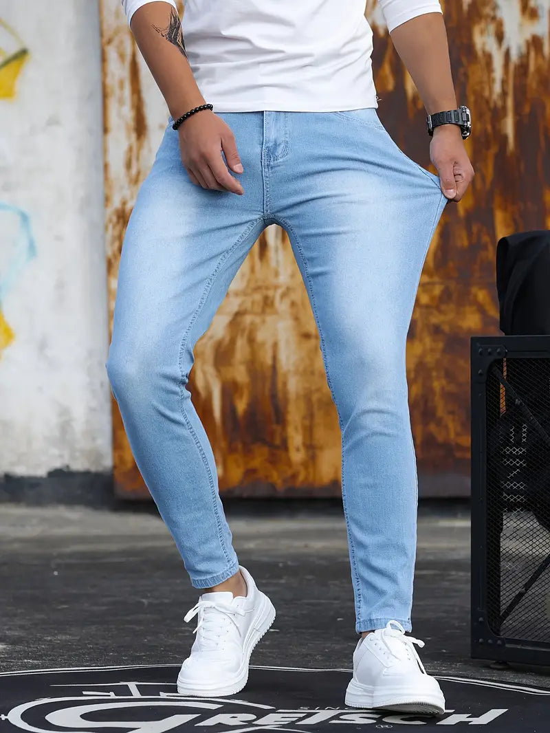 Casual Heren Skinny Jeans van Stretch Denim – Comfort & Stijl