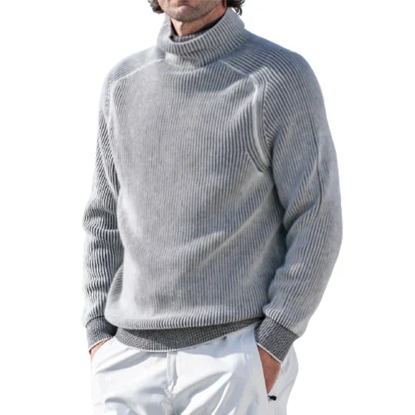 Heren coltrui met ribstructuur – Tijdloze winterstijl – Warm en stijlvol