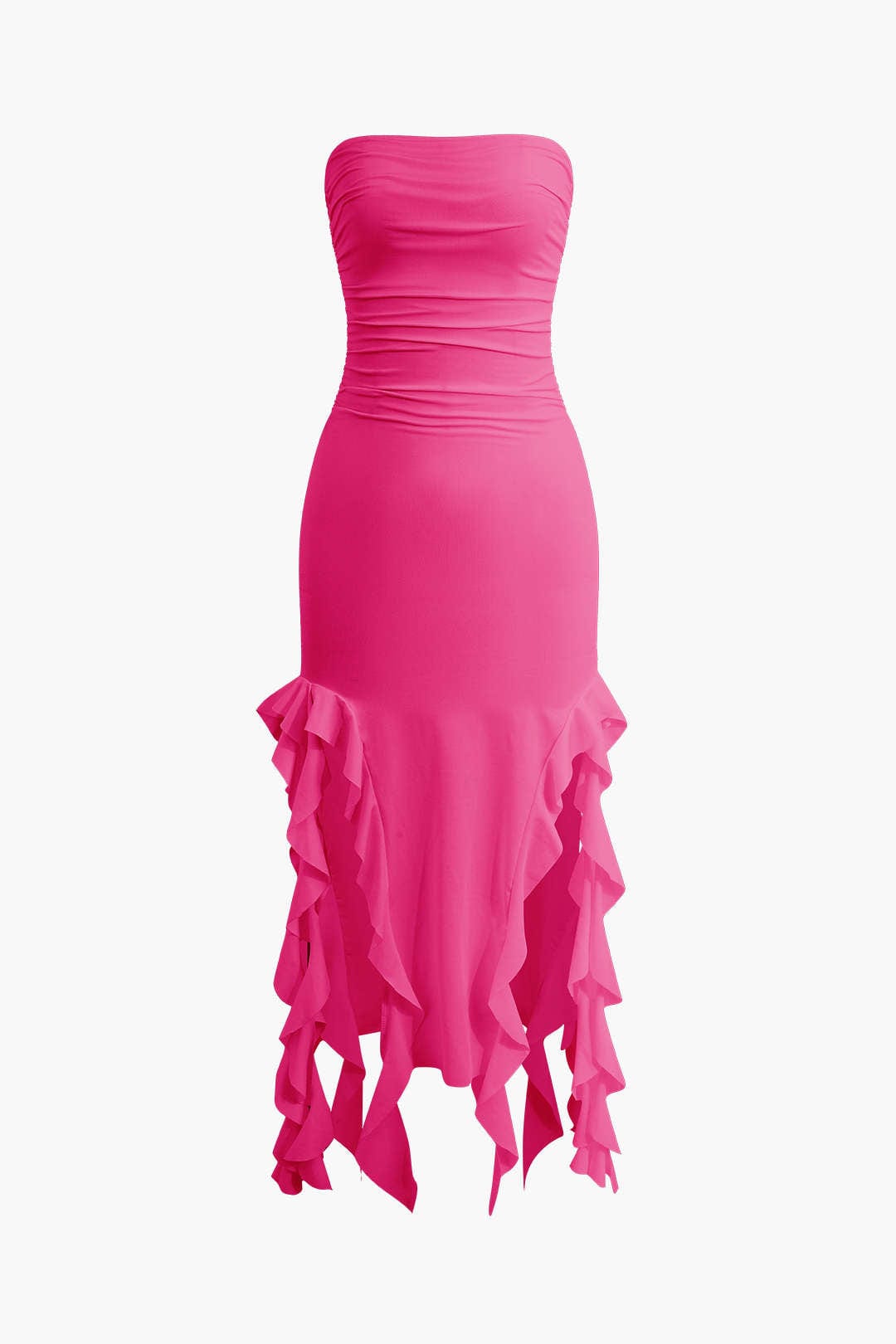 Maxikleed met Volant Vrouwelijk Elegante Jurk