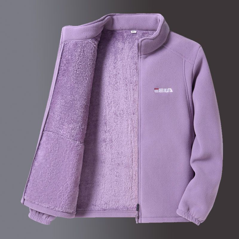 Dames Fleece Jas Warm en Zacht met Rits en Opstaande Kraag