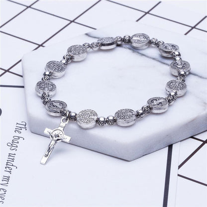 Christelijk Kruis Armband Goud en Zilver Kleur