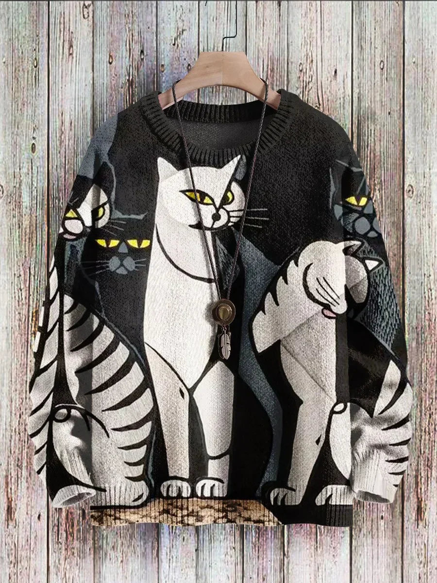 Katten Sweater voor Vrouwen met Leuke Print